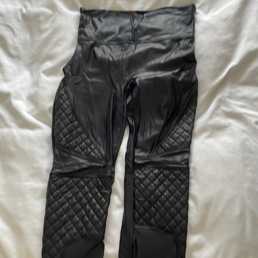 Spanx Moto Faux Leather Leggings